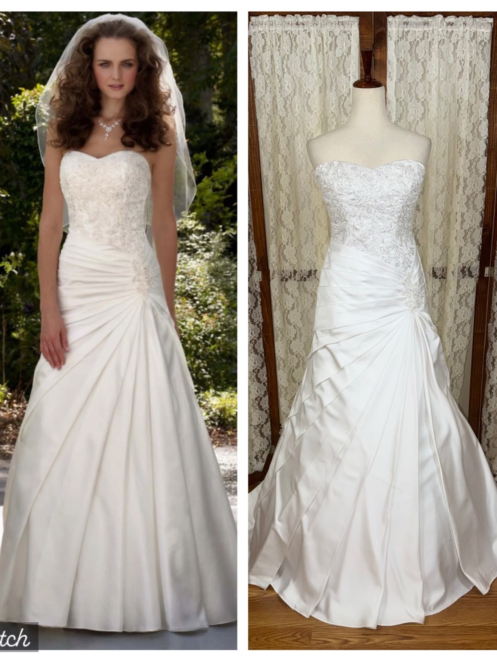 Gorgeous New David’s Bridal Heavy Pleated Wedding Gown